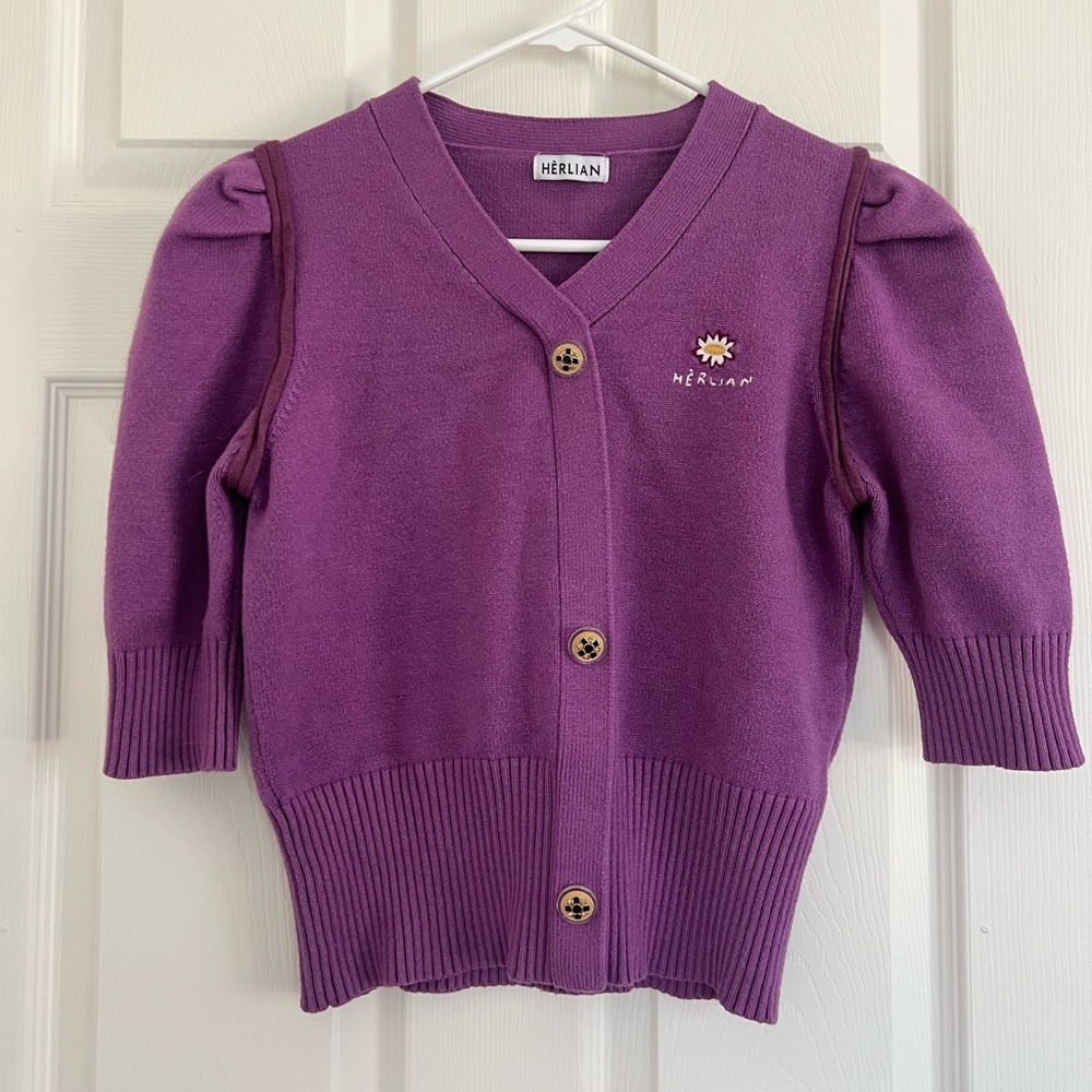 HERLIAN - KNITTED SHORT-SLEEVE SWEATSHIRT